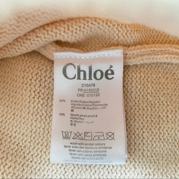 Chloé Girls Pink TurtleNeck Logo Sweater. 3T - Picture 9 of 11